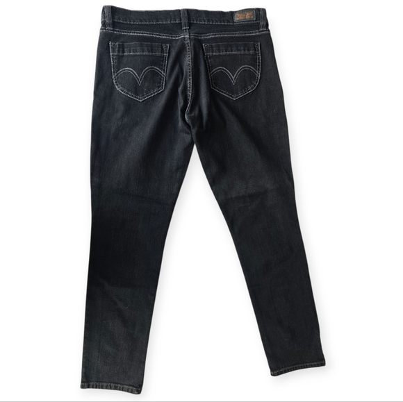 Levi's 524 Too Superlow‎ Black Sninny Jeans Size 15M - Picture 1 of 10
